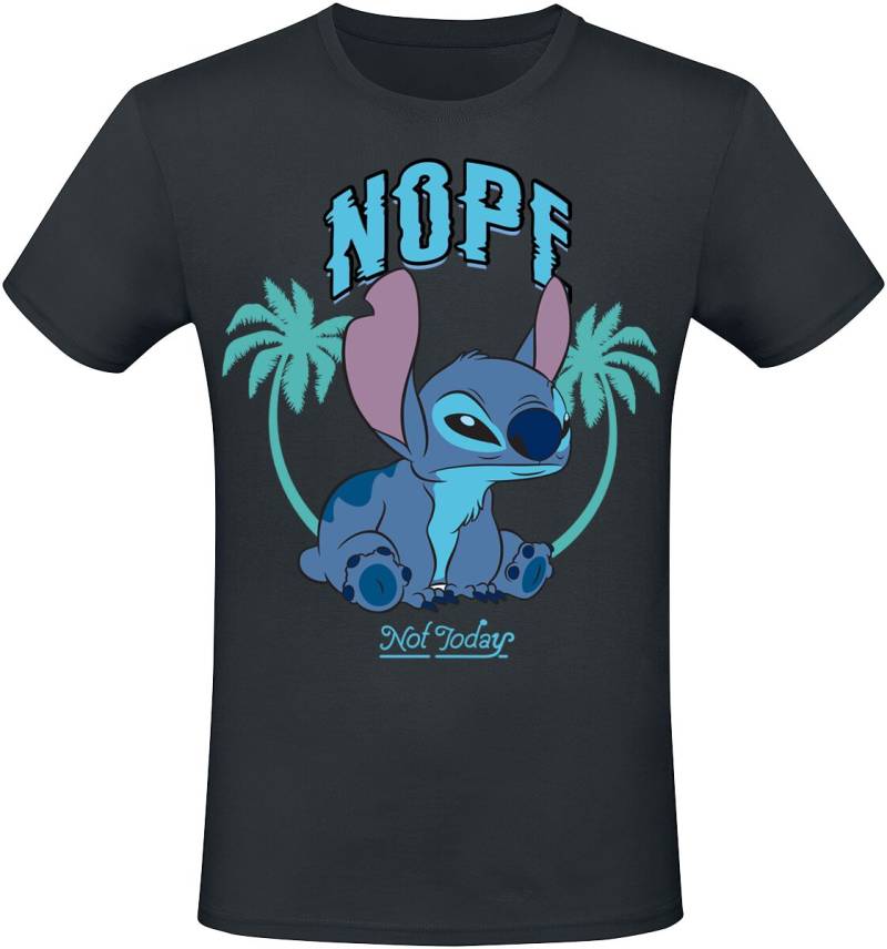 Lilo & Stitch - Disney T-Shirt - Nope Not Today - S bis XL - für Männer - Größe L - schwarz  - Lizenzierter Fanartikel von Lilo & Stitch