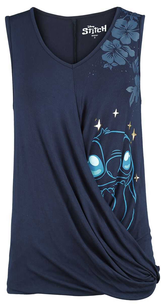 Lilo & Stitch - Disney Top - Stars - S bis XXL - für Damen - Größe S - dunkelblau  - EMP exklusives Merchandise! von Lilo & Stitch