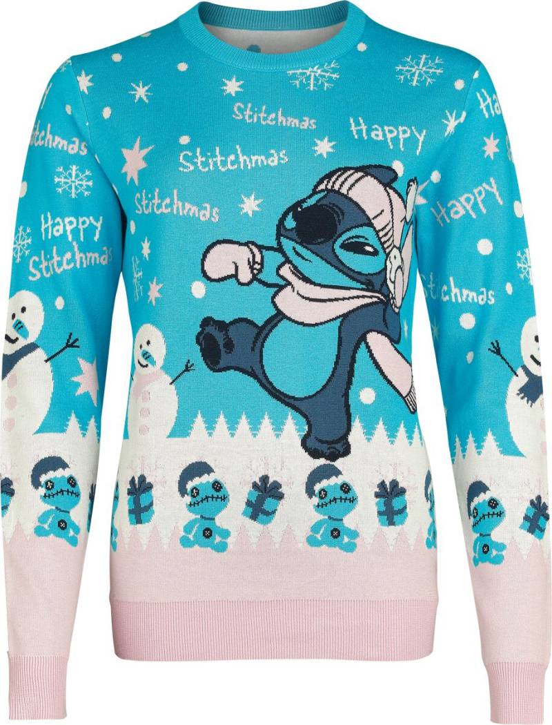 Lilo & Stitch - Disney Weihnachtspullover - Happy Stitchmas Snowball - S bis XXL - für Damen - Größe M - multicolor  - Lizenzierter Fanartikel von Lilo & Stitch