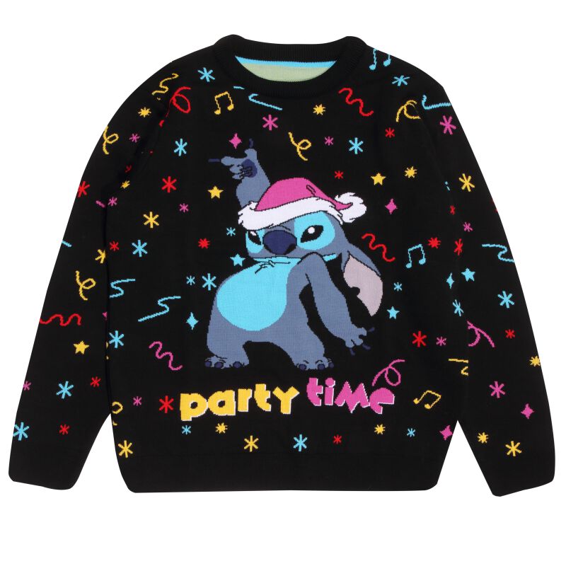 Lilo & Stitch - Disney Weihnachtspullover - Party Time - S bis XXL - für Männer - Größe M - multicolor  - Lizenzierter Fanartikel von Lilo & Stitch