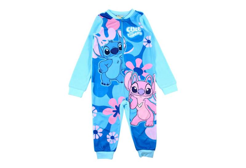 Lilo & Stitch Fleeceoverall Stitch & Angel (1-tlg) Kinder Jumpsuit Schlafoverall Gr. 92 - 128 cm von Lilo & Stitch