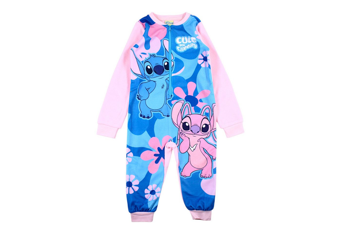 Lilo & Stitch Fleeceoverall Stitch & Angel (1-tlg) Kinder Jumpsuit Schlafoverall Gr. 92 - 128 cm von Lilo & Stitch