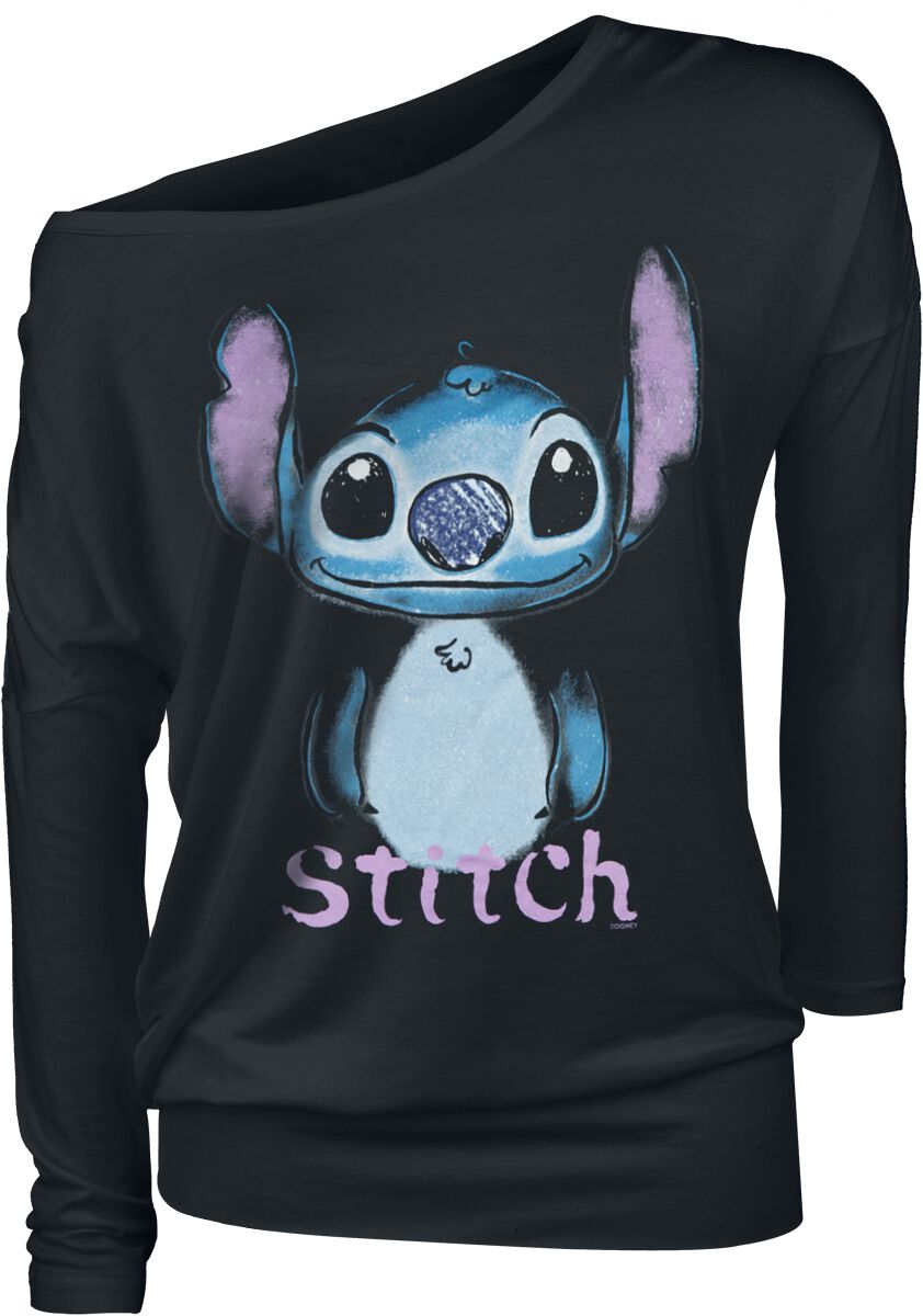 Lilo & Stitch Graffiti Langarmshirt schwarz in 5XL von Lilo & Stitch