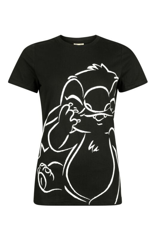 Lilo & Stitch Heart Shine T-Shirt schwarz in XXL von Lilo & Stitch