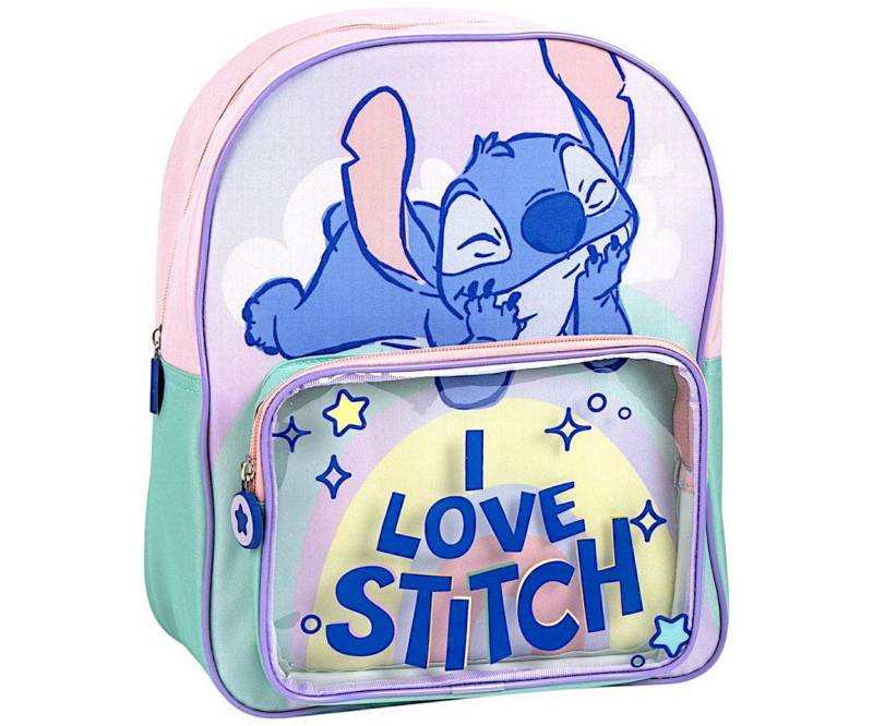 Lilo & Stitch Kindergartentasche I LOVE STITCH, Kinder-Rucksack 30x25x12 cm von Lilo & Stitch
