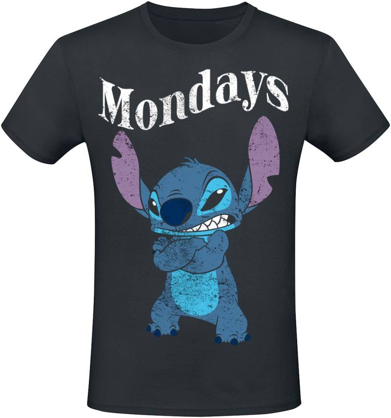 Lilo & Stitch Mondays T-Shirt schwarz in XXL von Lilo & Stitch