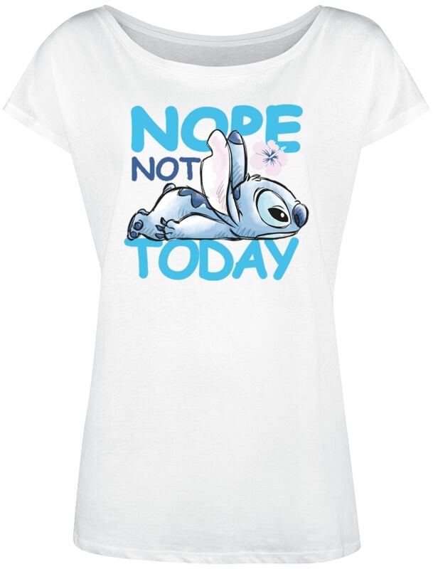 Lilo & Stitch Nope Not Today T-Shirt weiß in L von Lilo & Stitch