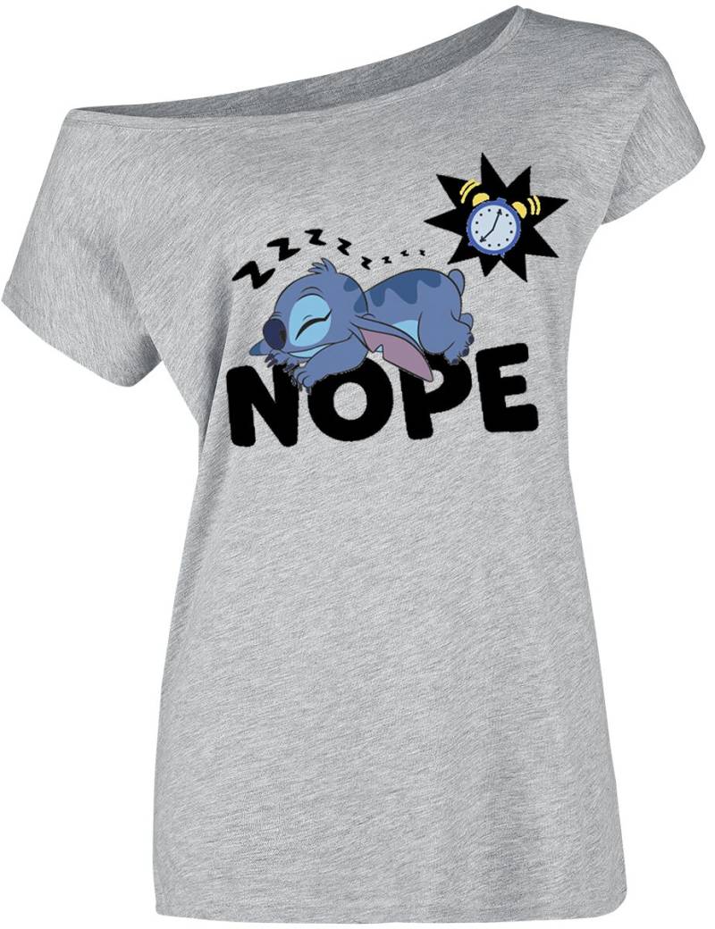 Lilo & Stitch Nope T-Shirt grau in XL von Lilo & Stitch