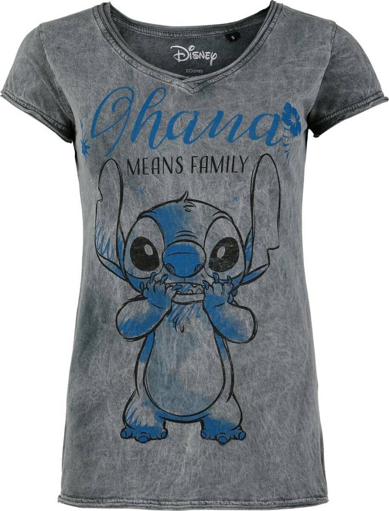 Lilo & Stitch Ohana T-Shirt hellgrau in 4XL von Lilo & Stitch