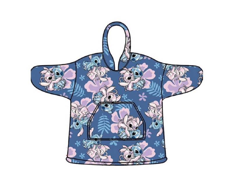 Lilo & Stitch Poncho - Bequemer Überwurf mit Kapuze in Einheitsgröße (1-St) geeignet für Kinder von 3-6 Jahren von Lilo & Stitch