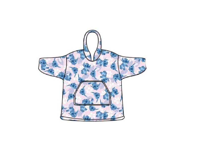 Lilo & Stitch Poncho - Bequemer Überwurf mit Kapuze in Einheitsgröße (1-St) geeignet für Kinder von 3-6 Jahren von Lilo & Stitch