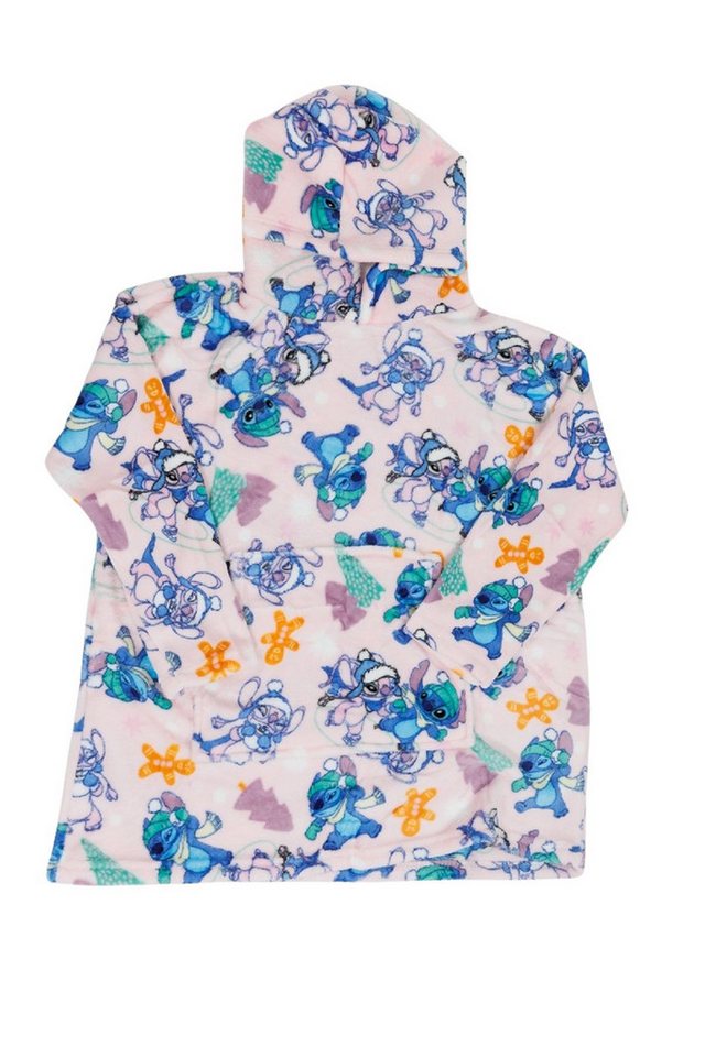 Lilo & Stitch Poncho - Bequemer Überwurf mit Kapuze in Einheitsgröße (1-St) geeignet für Kinder von 7-14 Jahren von Lilo & Stitch