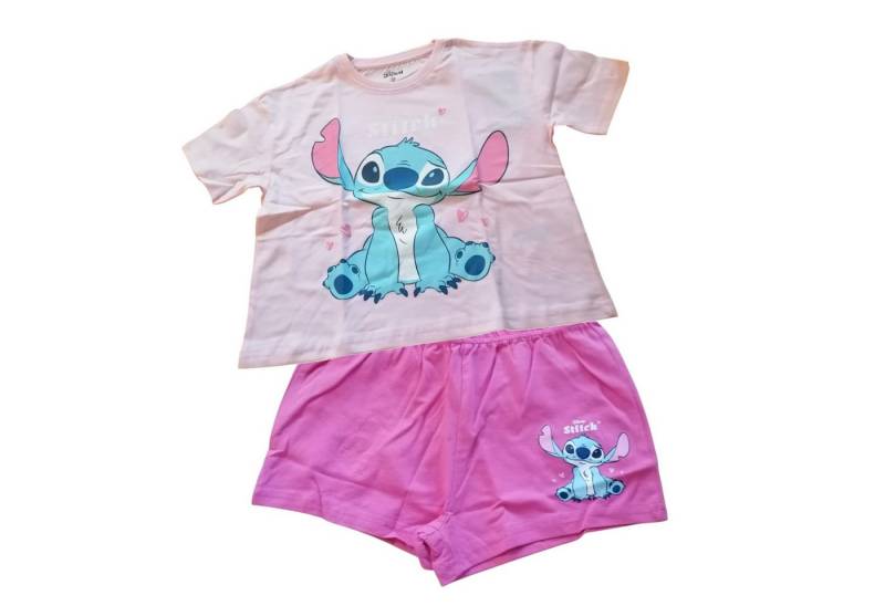 Lilo & Stitch Pyjama Mädchen Kurz-Pyjama mit T-Shirt & Shorts, Stitch „I’m sweet“, Grau/Bla (Set, 2 tlg) von Lilo & Stitch