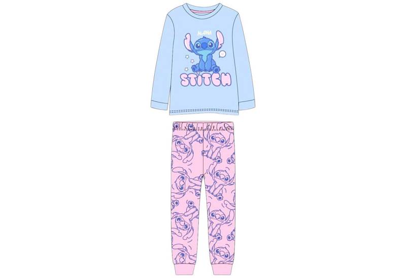 Lilo & Stitch Schlafanzug (2 tlg) Mädchen Pyjama langarm Gr. 116 - 158 cm von Lilo & Stitch