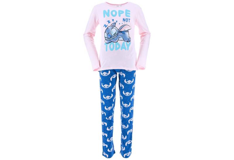 Lilo & Stitch Schlafanzug NOPE NOT TODAY (2 tlg) Mädchen Pyjama langarm Gr. 140-176 cm von Lilo & Stitch