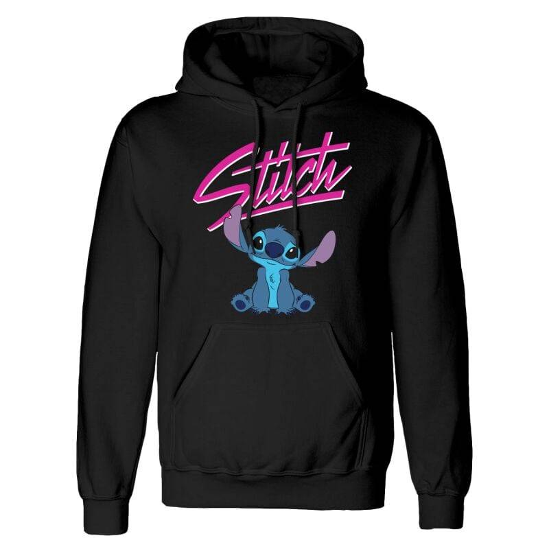 Lilo & Stitch Script Kapuzenpullover schwarz in S von Lilo & Stitch