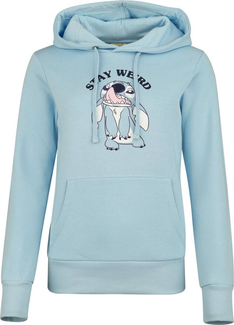 Lilo & Stitch Stay Weird Kapuzenpullover hellblau in L von Lilo & Stitch