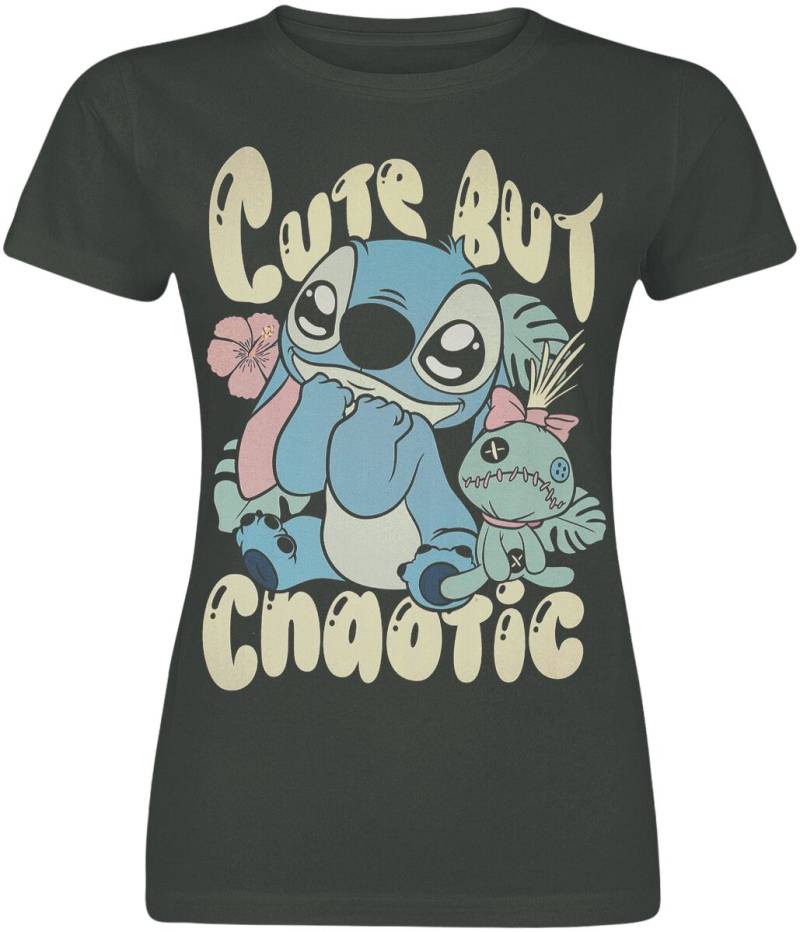 Lilo & Stitch Stitch Cute But Chaotic T-Shirt charcoal in M von Lilo & Stitch
