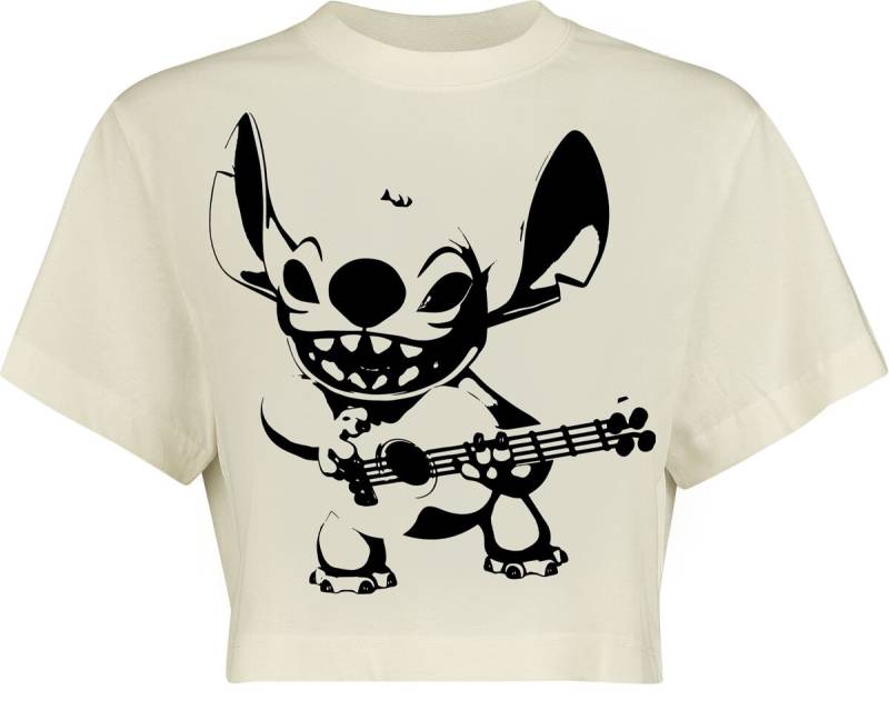 Lilo & Stitch Stitch Guitar T-Shirt weiß in L von Lilo & Stitch