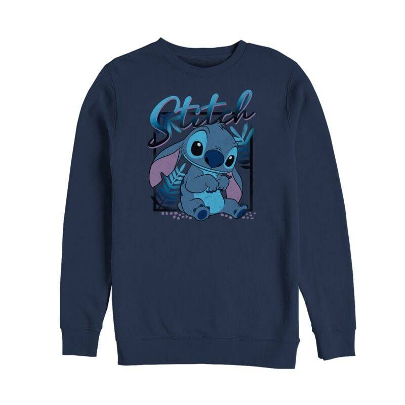 Lilo & Stitch Stitch Square Sweatshirt navy in M von Lilo & Stitch