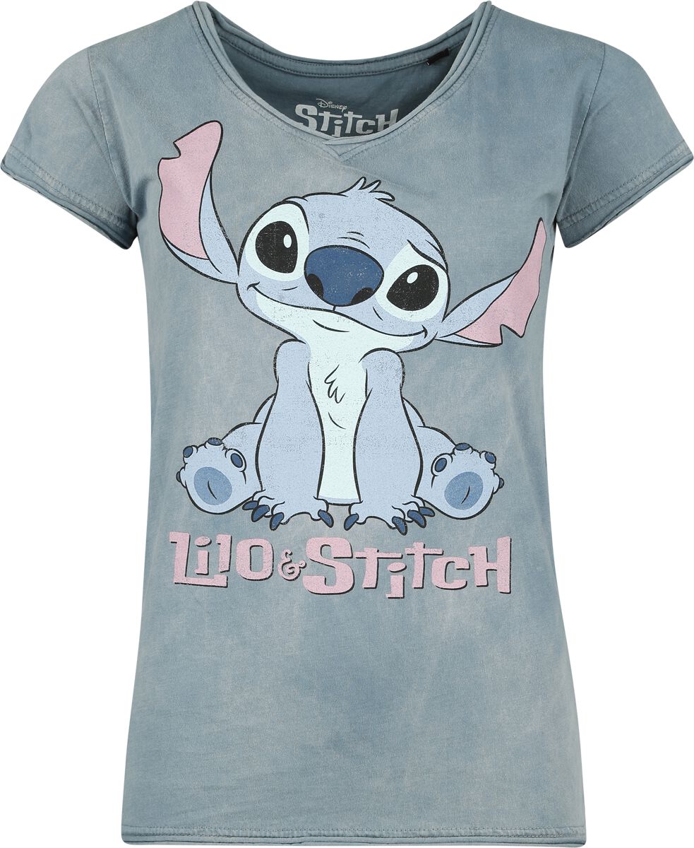 Lilo & Stitch Stitch T-Shirt blau in L von Lilo & Stitch