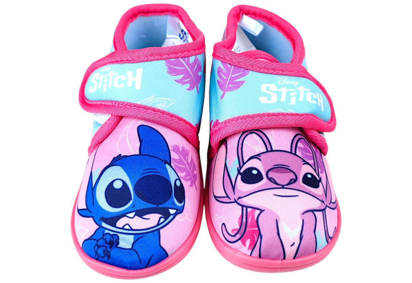 Lilo & Stitch Stitch & Angel Hausschuh Mädchen Pantoffeln mit Klettverschluss Gr. 22-27 von Lilo & Stitch