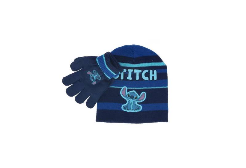 Lilo & Stitch Strickmütze Mütze mit Handschuhen Kopfbedeckung für Kinder von Lilo & Stitch