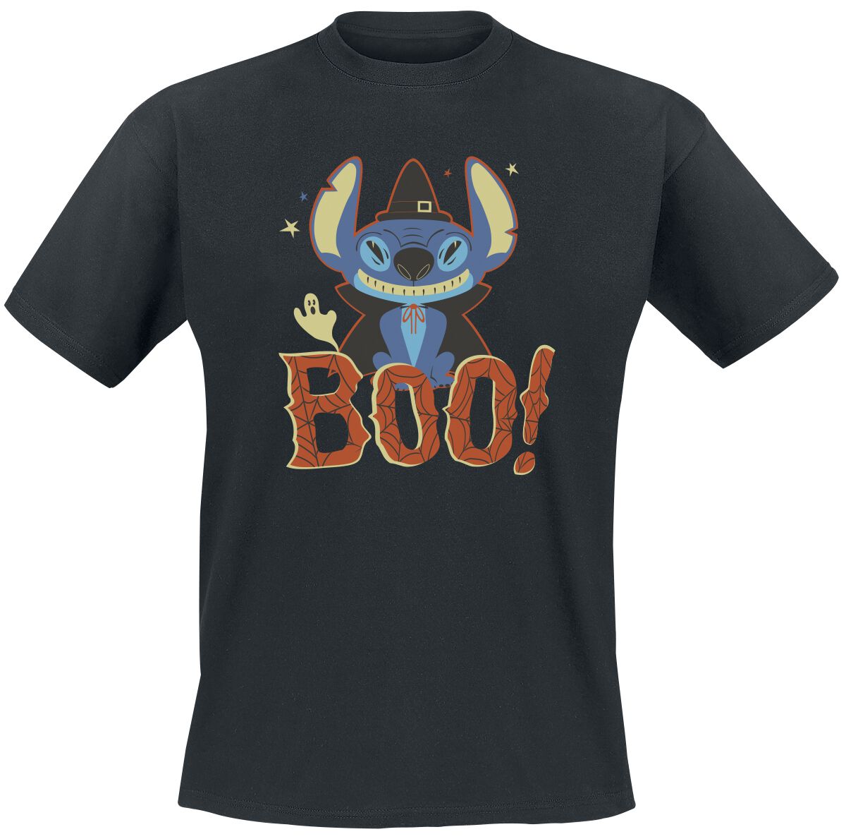 Lilo & Stitch - Disney T-Shirt - Boo - S bis XXL - für Männer - Größe L - schwarz  - Lizenzierter Fanartikel von Lilo & Stitch