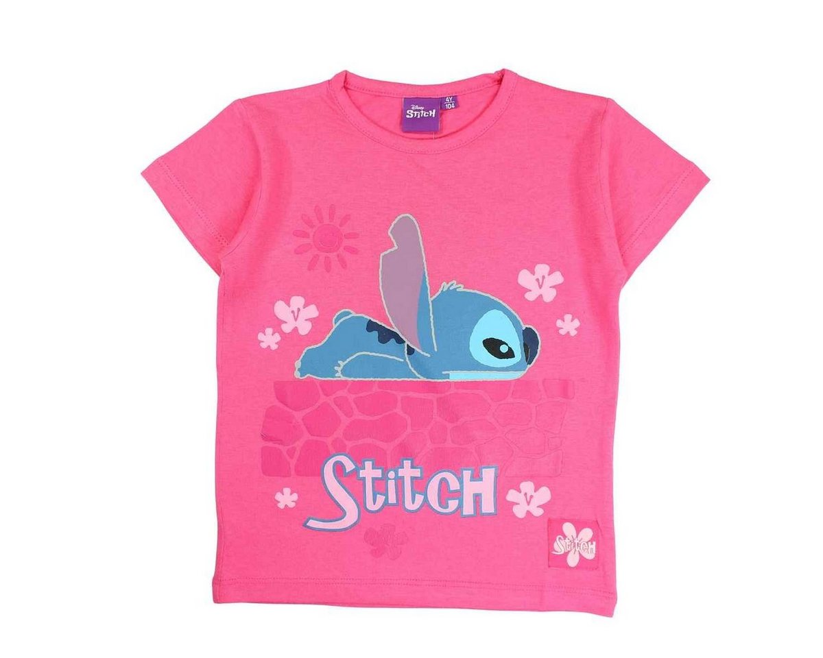 Lilo & Stitch T-Shirt Stitch Mädchen Kurzarmshirt aus Baumwolle Gr. 104 - 152 cm von Lilo & Stitch