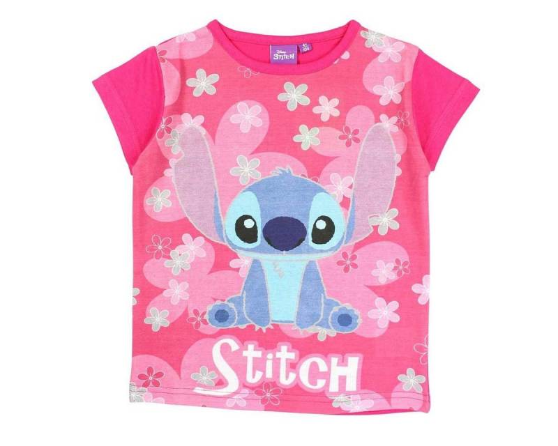 Lilo & Stitch T-Shirt Stitch Mädchen Kurzarmshirt aus Baumwolle Gr. 104 - 152 cm von Lilo & Stitch