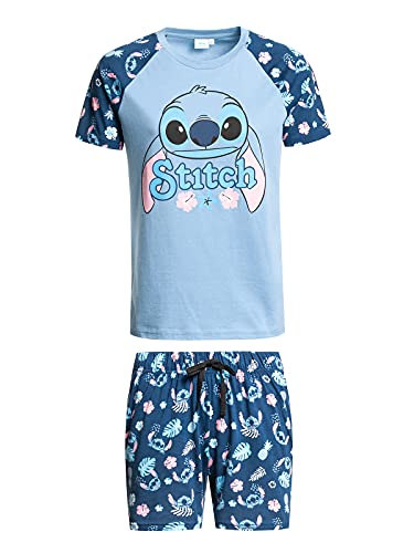 Lilo & Stitch Weird But Cute Frauen Schlafanzug blau XL von Lilo and Stitch