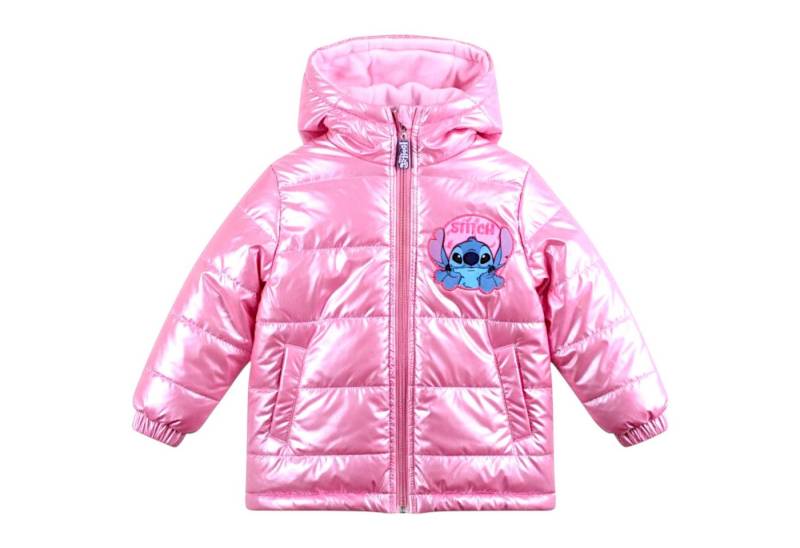 Lilo & Stitch Winterjacke Stitch Glänzende Steppjacke mit Kapuze & Fleecefutter Größe 98 - 140 cm von Lilo & Stitch