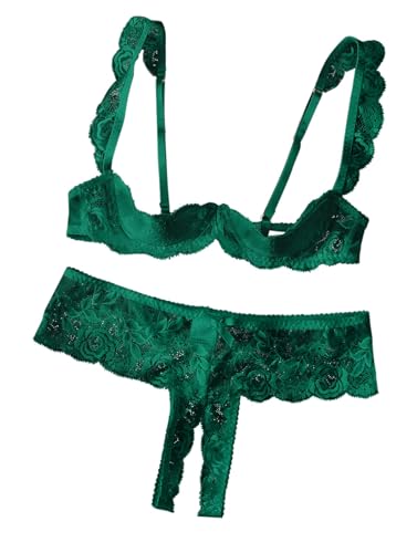 Lilosy Damen Dessous-Set, Grün (Army Green), Medium von Lilosy