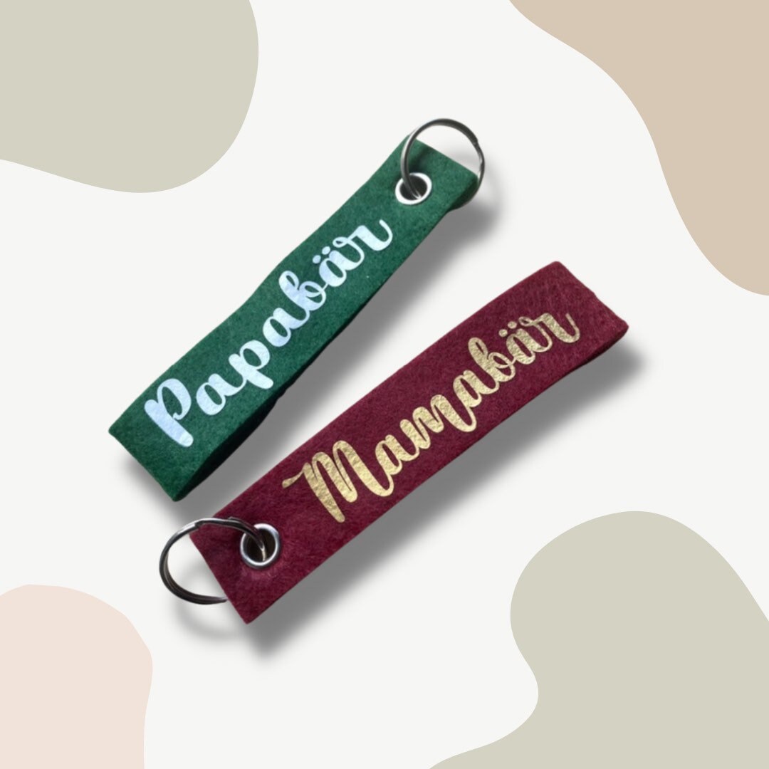 Schlüsselanhänger Filz/Personalisiert Schlüsselanhänger Filz/Personalisiert von LilousDE