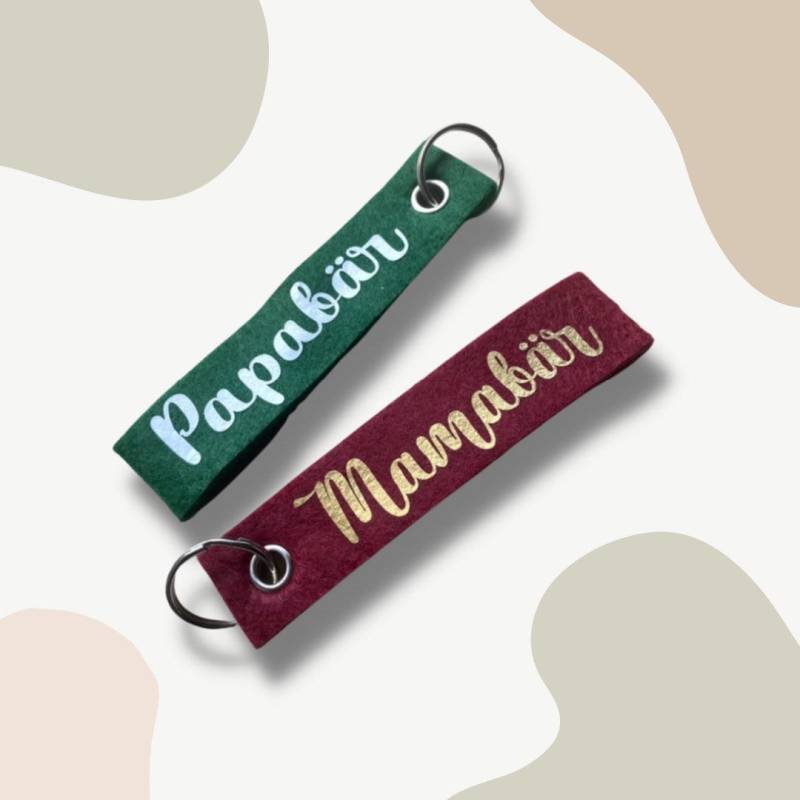 Schlüsselanhänger Filz/Personalisiert von LilousDE