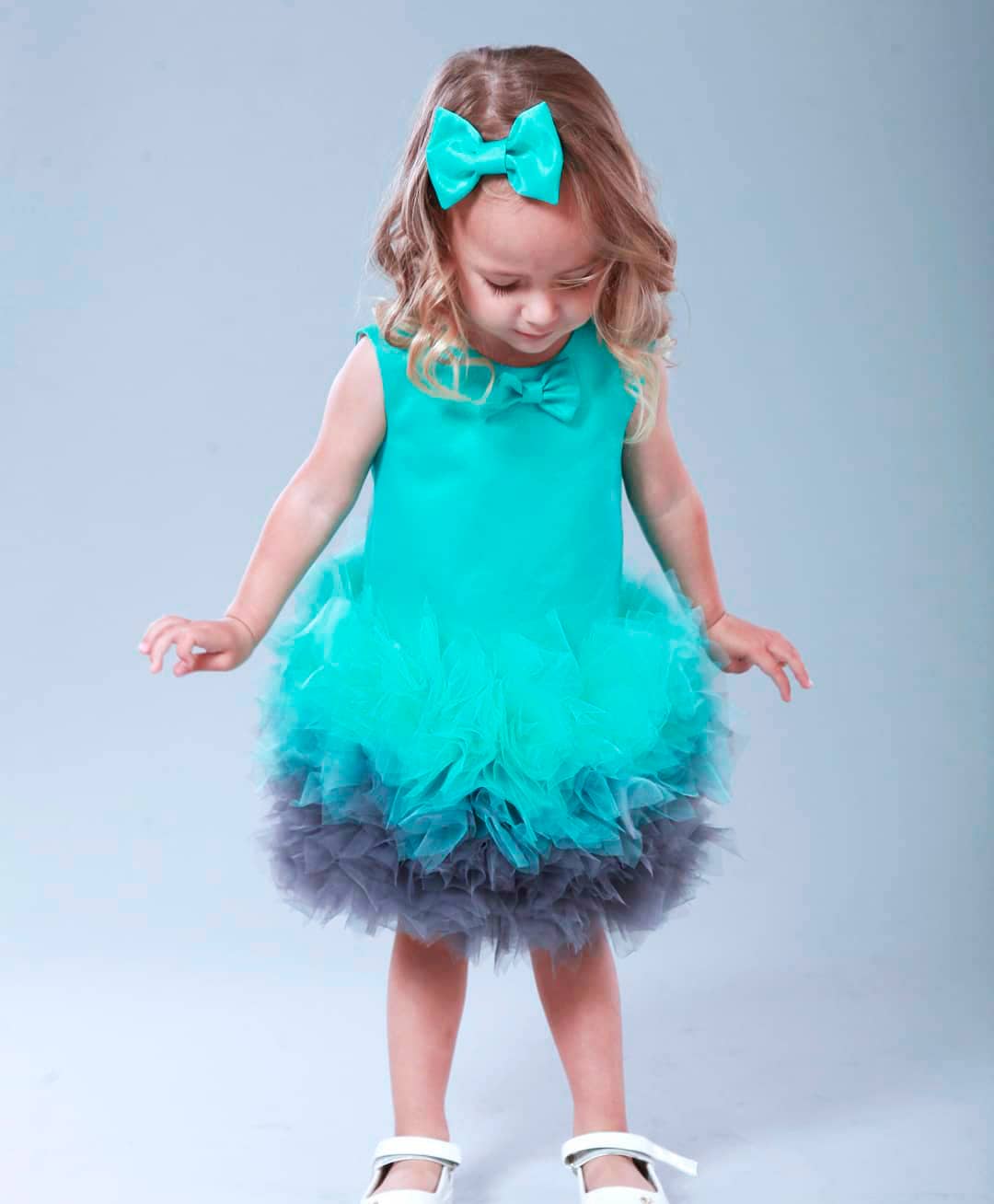 Mint Satin Tüll Kleid Baby Erster Geburtstag Outfit Mädchen Big Bogen Kleinkind Party Fasching von LilsBrand