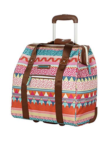 Lily Bloom, Designer Under The Seat Tote Kabinengepäck-Kollektion – 38,1 cm gemusterte Handgepäcktasche für Damen – Leichter Koffer mit 2 Rollen, 15 X 8 X 15 inches von Lily Bloom