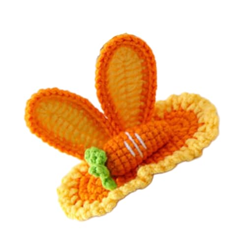 Lily Brown Gehäkelte Haarspange Stilvolle Bang Haarspange Vintage Karotten Hasenohren Haar Accessoire Vielseitiger Haarnadel Schmuck Für Frauen Seitliche Clip Kopfbedeckung von Lily Brown