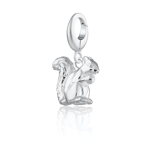 Lily Charmed Eichhörnchen-Anhänger aus 925er Sterlingsilber oder 18 Karat vergoldet, zum Anklippen für Armband oder Halskette, Metall von Lily Charmed