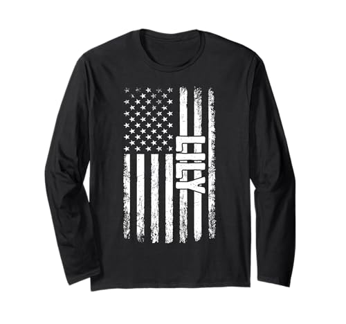 Lily persönlicher Name American Flag Retro Frauen lustig Langarmshirt Lily persönlicher Name American Flag Retro Frauen lustig Langarmshirt von Lily Specialized First Girl Woman Name Tee