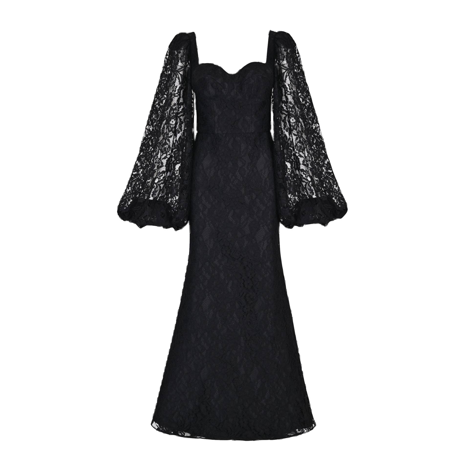 Black lace dress with wide sleeves von Lily Was Here