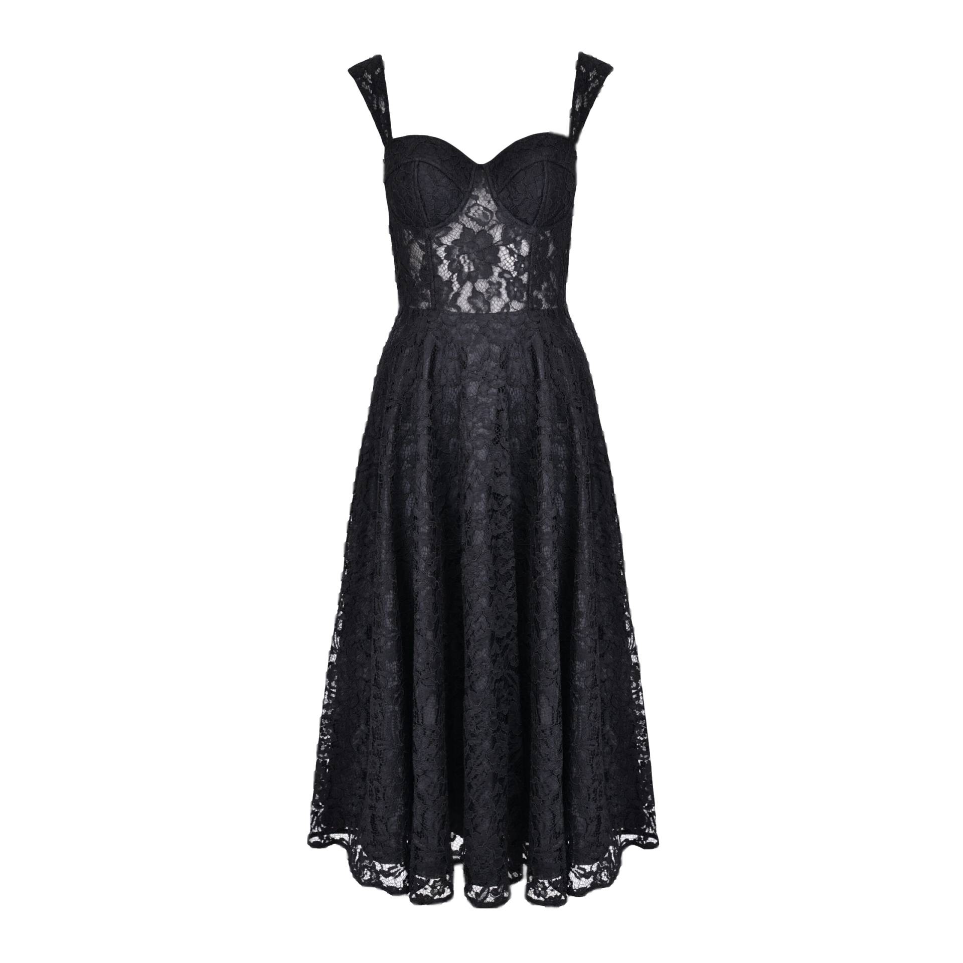 Extremely feminine dress made of black lace von Lily Was Here