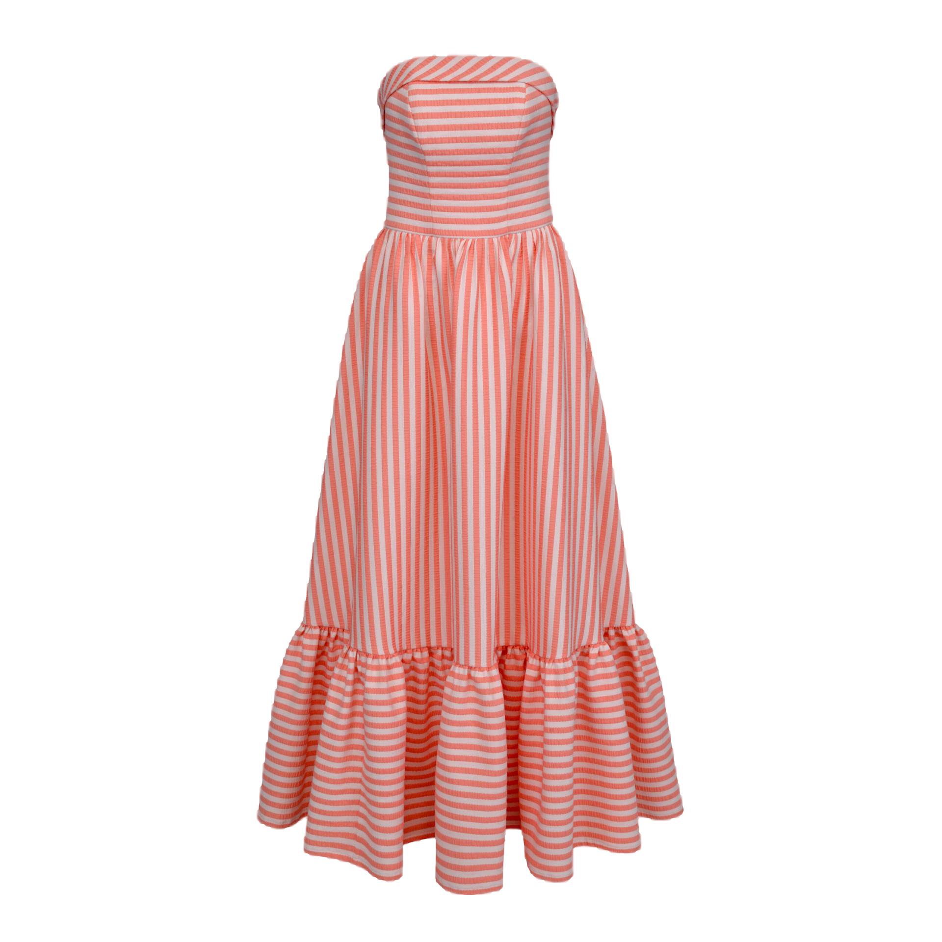 Graceful dress with coral stripes von Lily Was Here