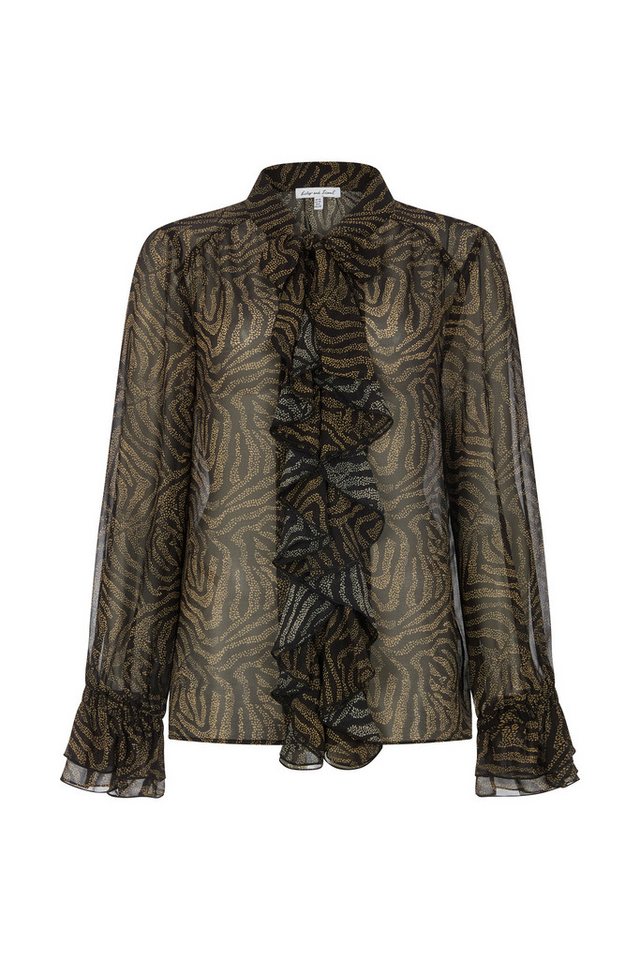 Lily and Lionel Hemdbluse Zendaya Ruffle Detail Zebra Print Shirt Damen von Lily and Lionel