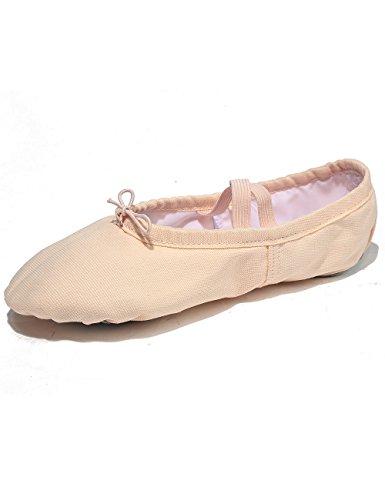 Lily's Locker - Ballettschuhe für Mädchen Kinder und Erwachsene Geteilte Ledersohle Balletschläppchen Tanzschuhe Ballettunterricht Geeignet (Hellrosa, 41 EU) von Lily's Locker