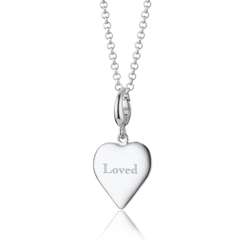 Personalisierte Sterling Silber Herz Halskette | Größe M - Anhänger Mit Gravur Muttertagsgeschenk Geburtstagsgeschenk Valentinstagsgeschenk von LilyCharmed