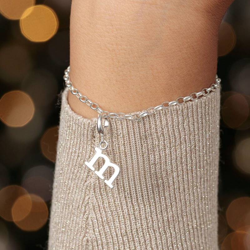 sterling Silber Anfang Charm Armband - Buchstabe Bettel Personalisierte Alphabet Armband, Muttertagsgeschenk von LilyCharmed