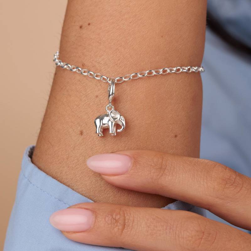 sterling Silber Elefant Bettelarmband - 20 cm Armbandlänge | 8 " von LilyCharmed