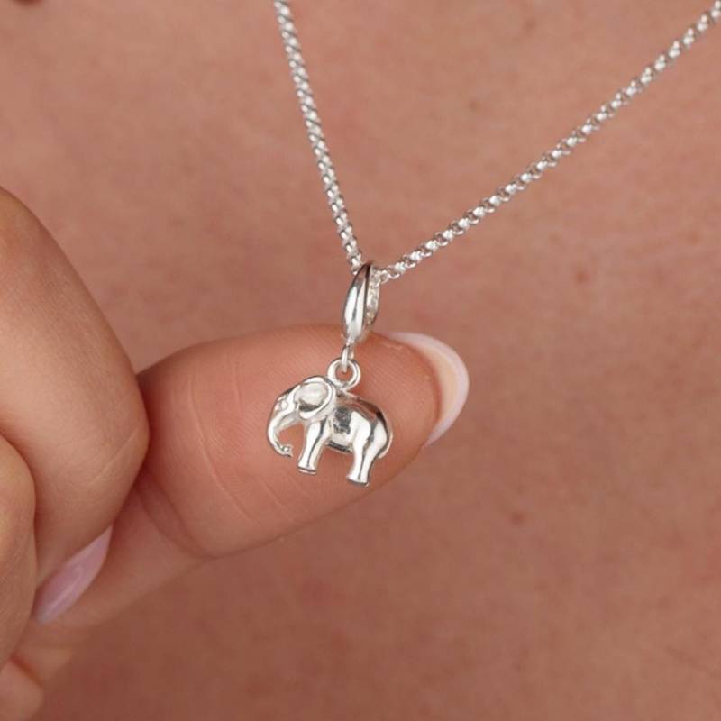 sterling Silber Elefant Charm Halskette Viel Glück Schmuck Geschenk von LilyCharmed