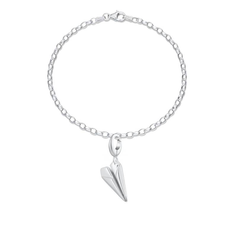 sterling Silber Papierflieger Charm Armband Geschenk Zum 1. Jahrestag von LilyCharmed
